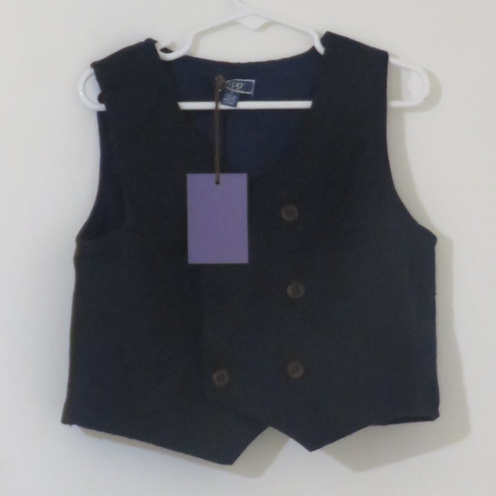NWT Kipp Navy/Brown Wool Vest